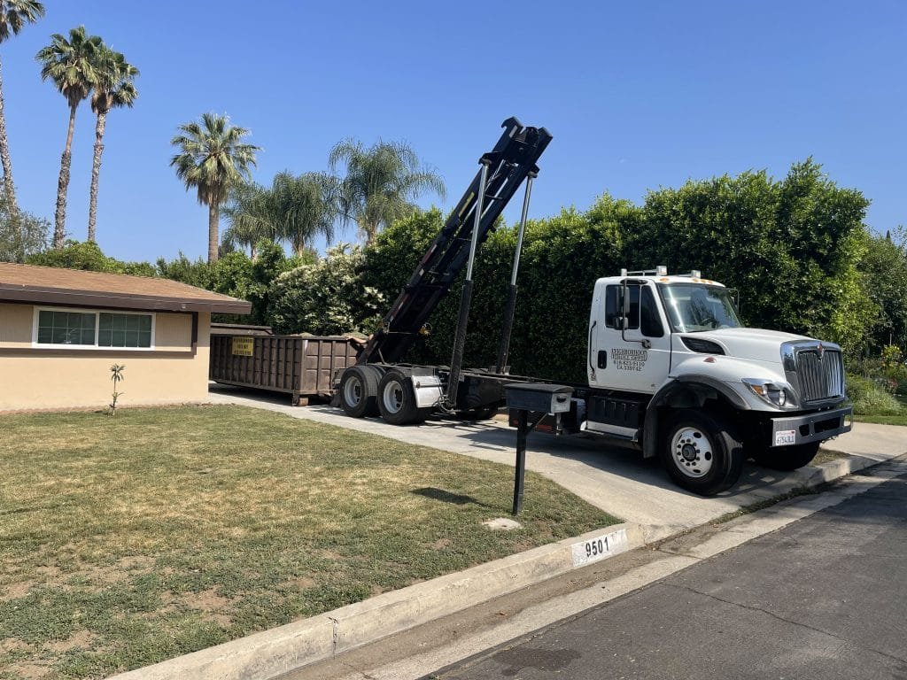 Neighborhood RollOff roll-off bin and truck