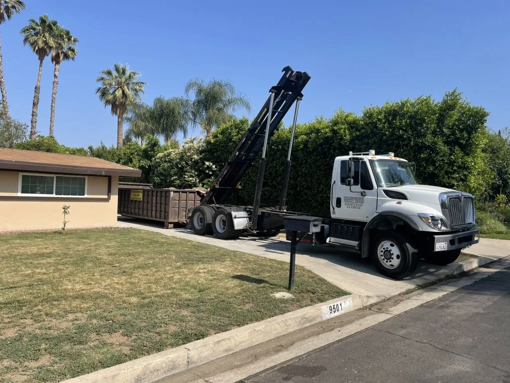 Neighborhood RollOff roll-off bin and truck